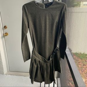 NWOT Zara wool blend dress with buc…